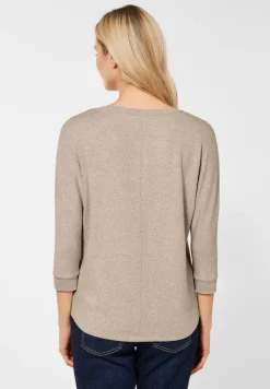 Street One Shirts*Shirt in Melange buff sand melange