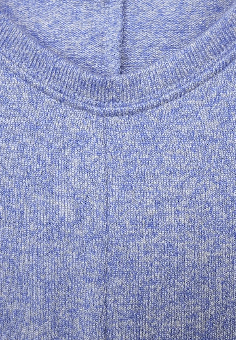 Street One Shirts*Shirt in Melange dazzling blue melange