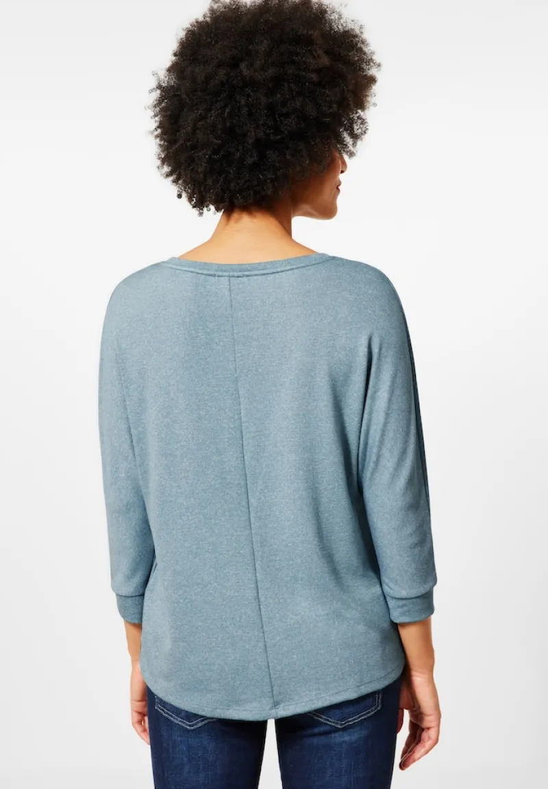 Street One Shirts*Shirt in Melange milky jade melange