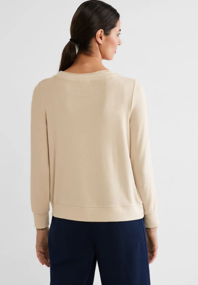 Street One Shirts*Shirt in Melange Optik light smooth sand melange