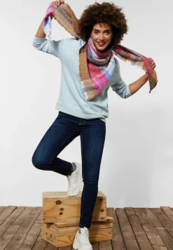 Street One Shirts*Shirt in Melange Optik milky jade melange