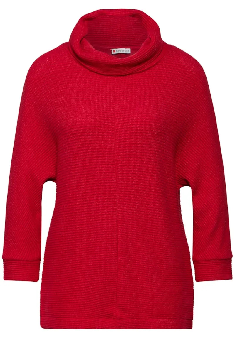 Street One Shirts*Shirt in Strick-Optik autumn red