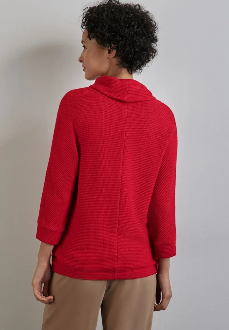 Street One Shirts*Shirt in Strick-Optik autumn red