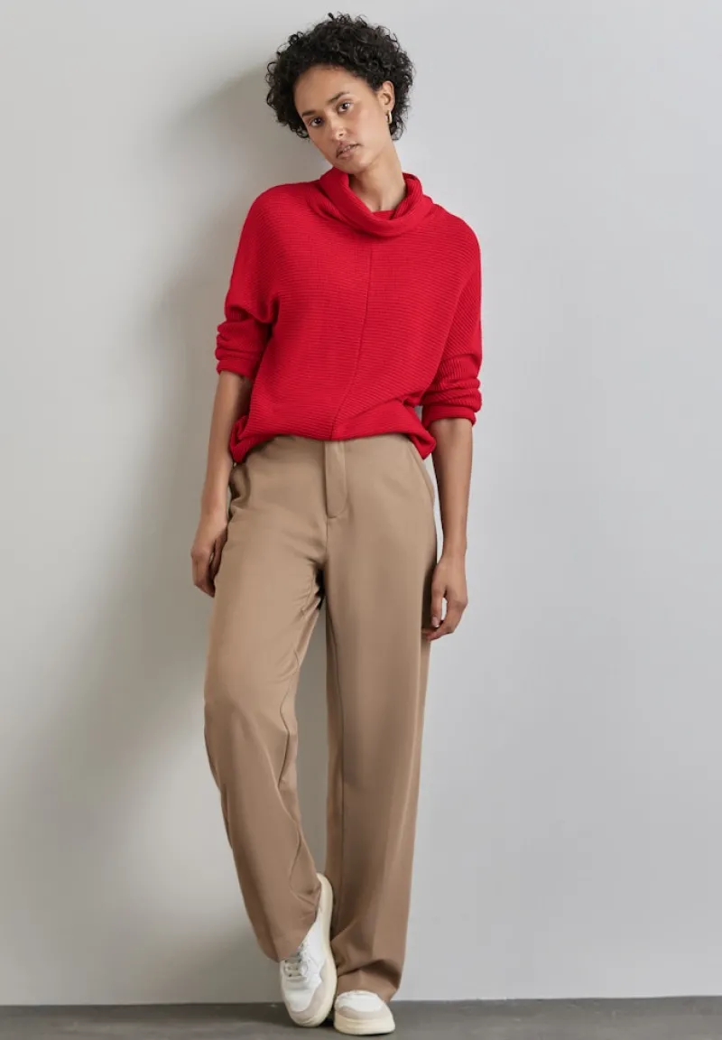 Street One Shirts*Shirt in Strick-Optik autumn red