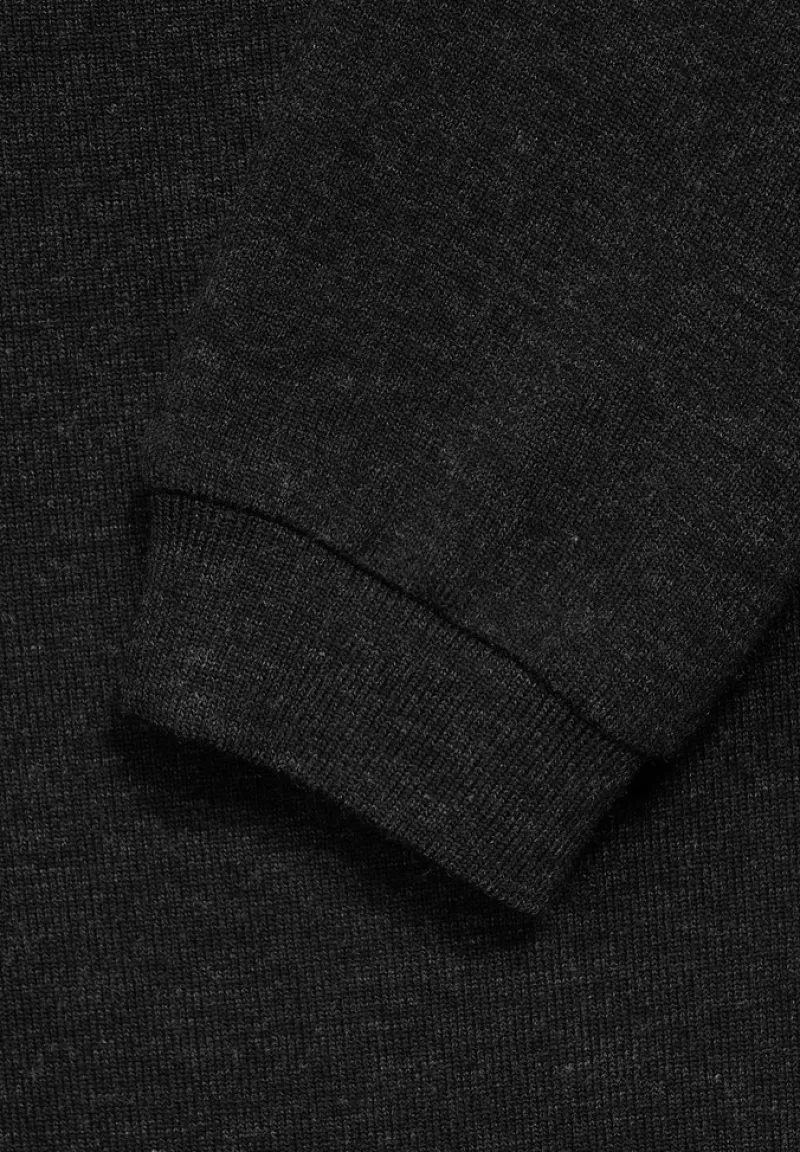 Street One Pullover & Sweatshirts*Shirt in Unifarbe anthracite melange