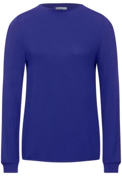 Street One Pullover & Sweatshirts*Shirt in Unifarbe eminent blue