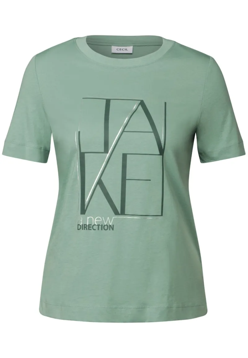 Cecil Shirts*Shirt mit Artwork matcha green