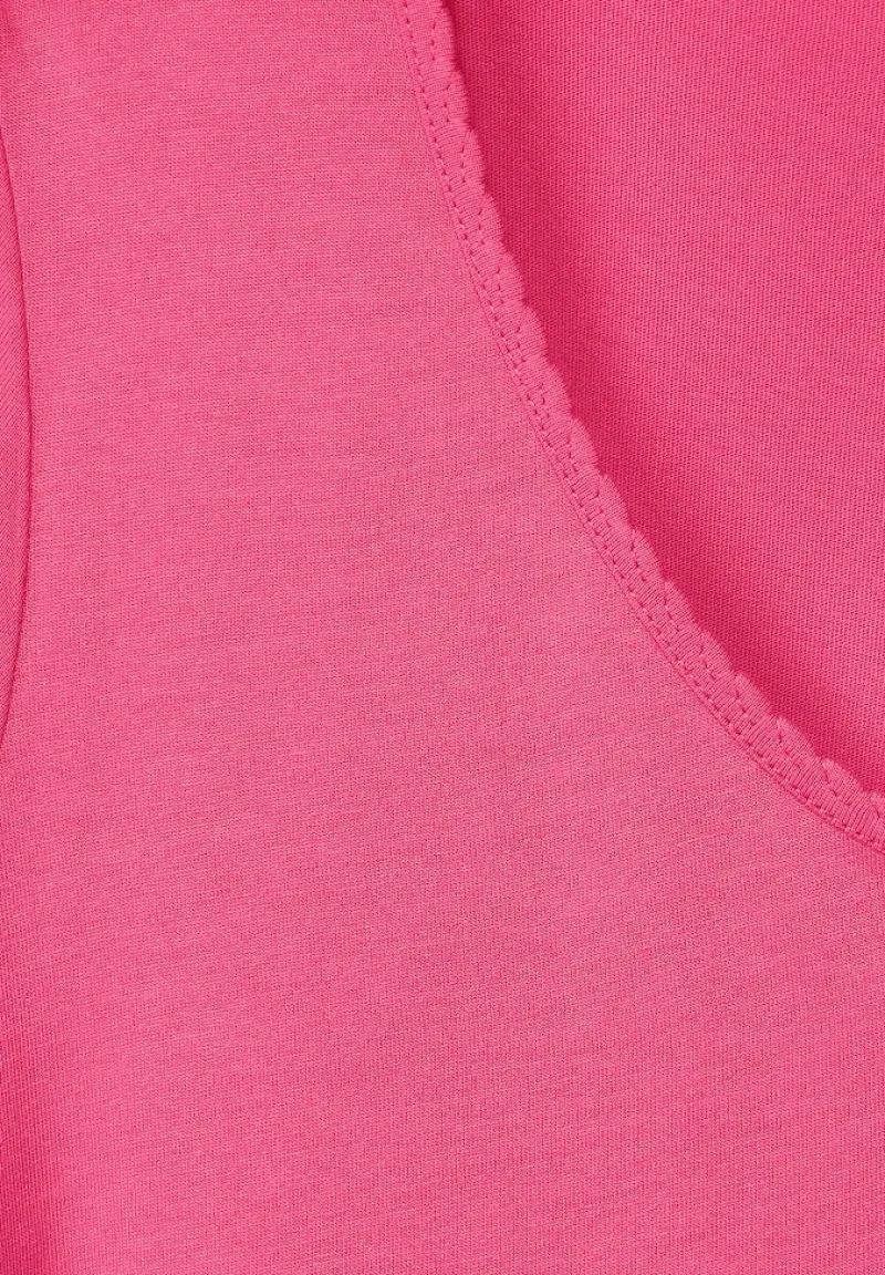 Street One Shirts*Shirt mit Dekosaum berry rose