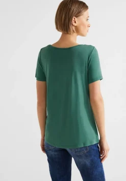 Street One Shirts*Shirt mit Dekosaum lagoon green