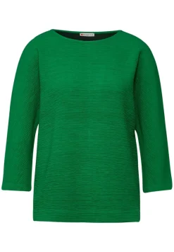 Street One Pullover & Sweatshirts*Shirt mit feiner Struktur vibrant green
