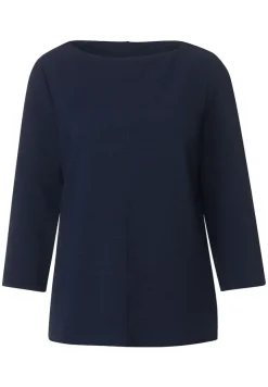Street One Shirts*Shirt mit feiner Struktur deep blue