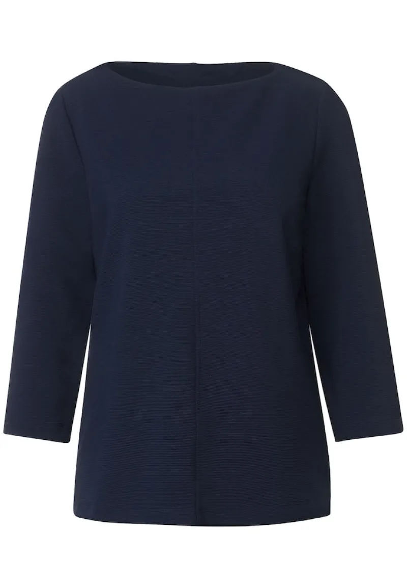 Street One Shirts*Shirt mit feiner Struktur deep blue