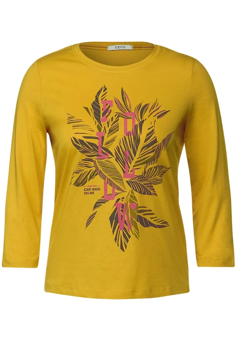 Cecil Shirts*Shirt mit Fotoprint curry yellow