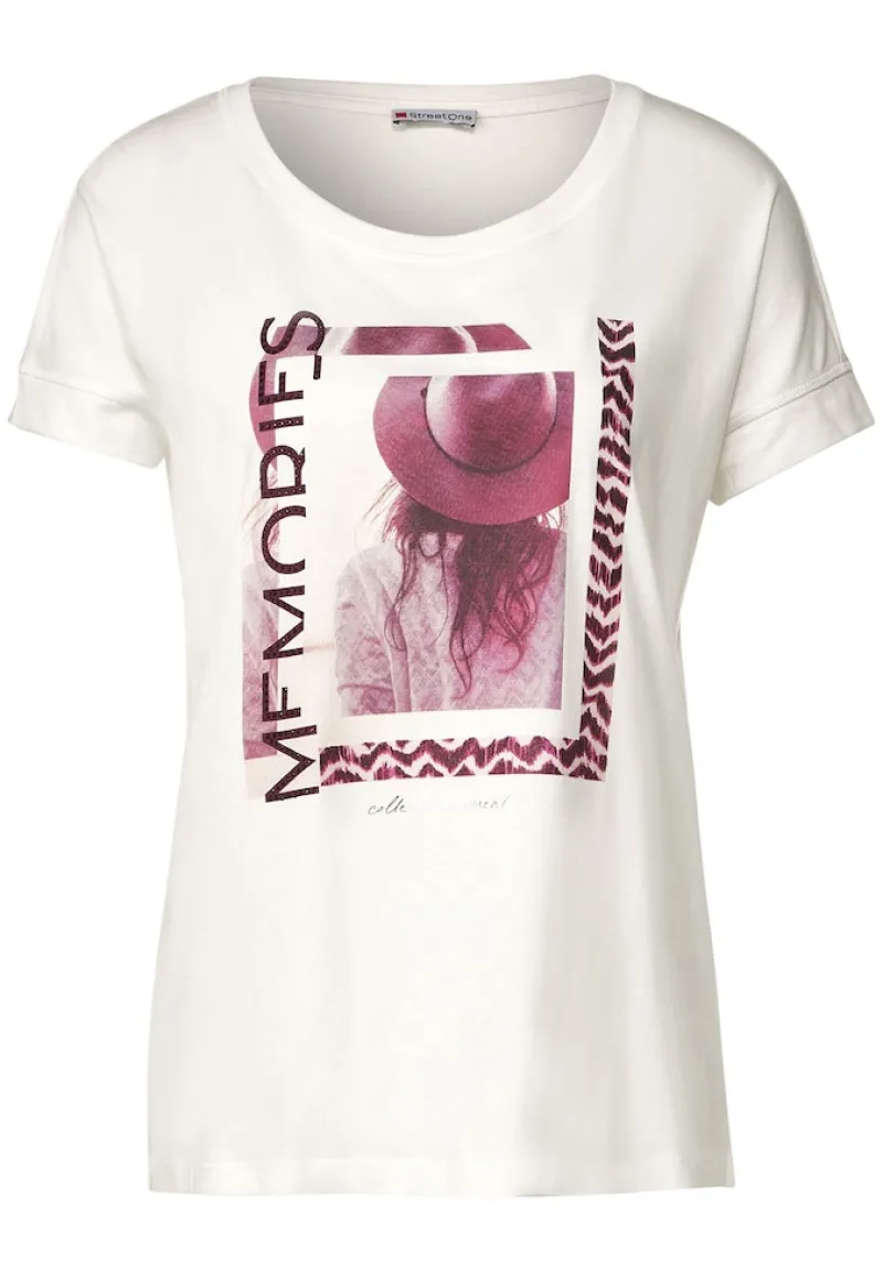 Street One Shirts*Shirt mit Fotoprint off white