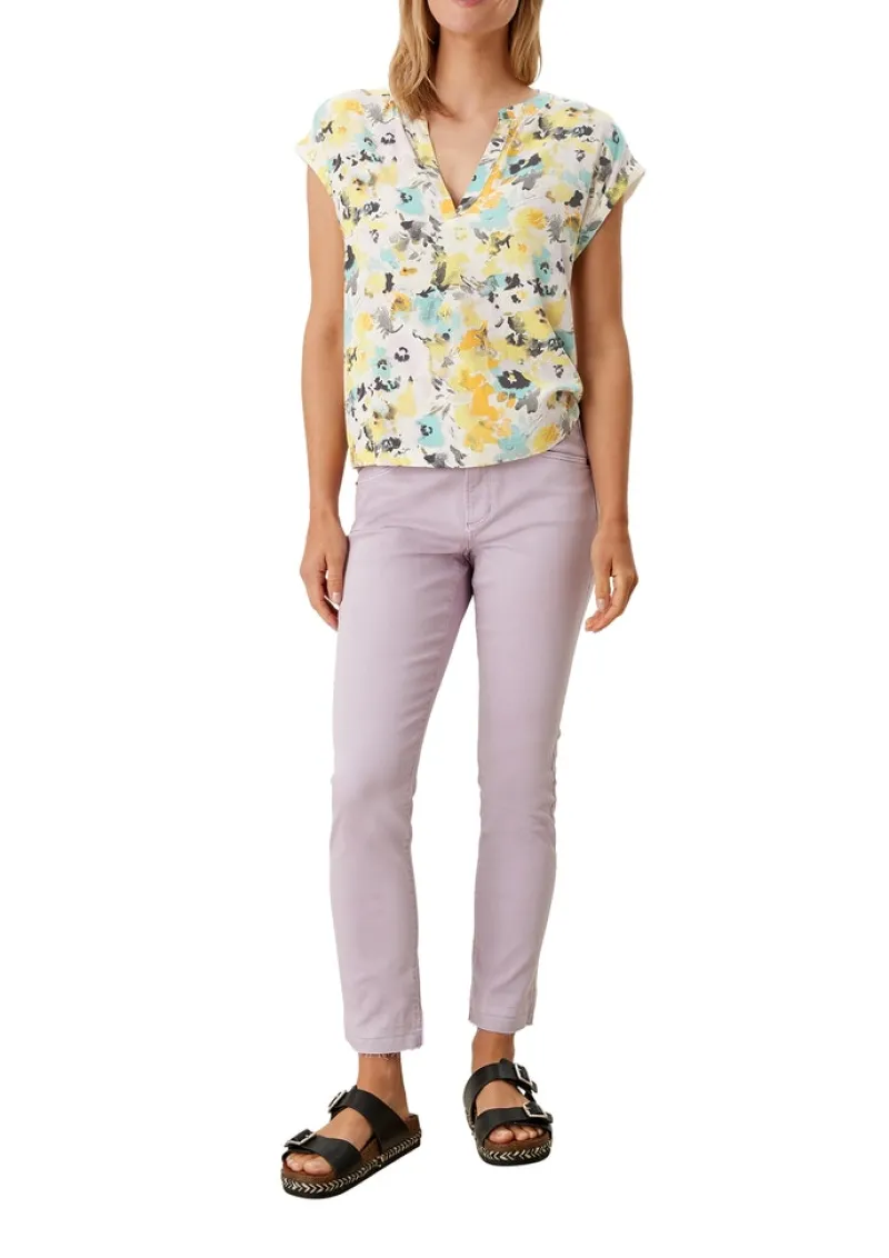 s.Oliver Shirts*Shirt mit Front in Dobby-Struktur Gelb