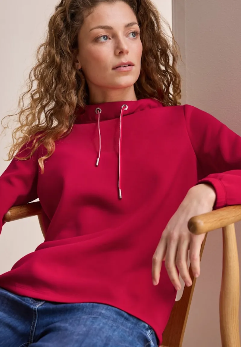 Cecil Pullover & Sweatshirts*Shirt mit Funnelneck granita red