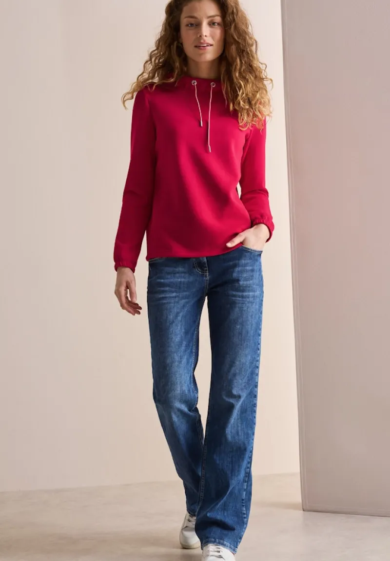 Cecil Pullover & Sweatshirts*Shirt mit Funnelneck granita red