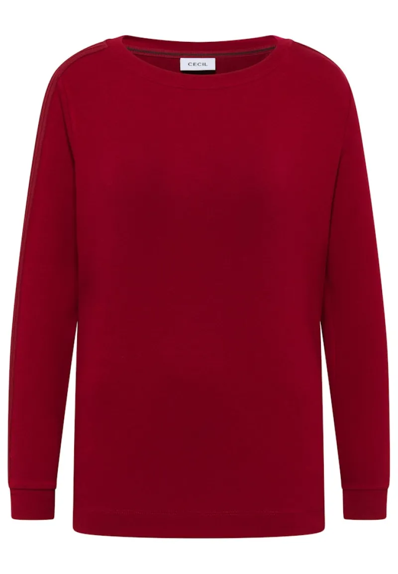 Cecil Shirts*Shirt mit Gallonstreifen beaujolais red