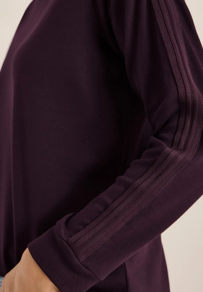 Cecil Shirts*Shirt mit Gallonstreifen eggplant red