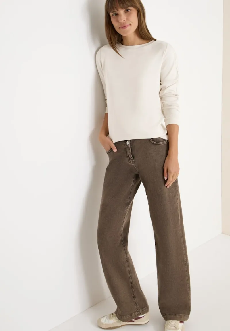 Cecil Shirts*Shirt mit Gallonstreifen light greige