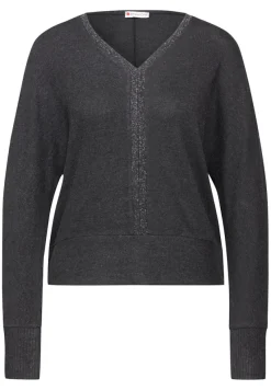 Street One Shirts*Shirt mit Glitzer-Details anthracite melange