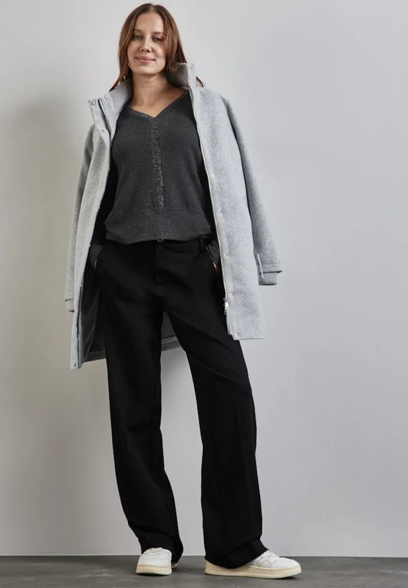 Street One Shirts*Shirt mit Glitzer-Details anthracite melange