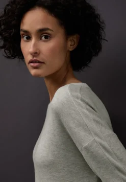 Street One Shirts*Shirt mit Glitzerdetails pelican grey mel.