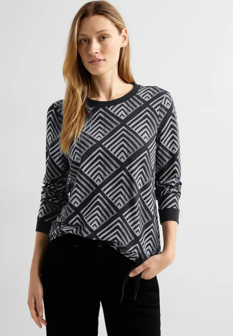 Cecil Shirts*Shirt mit Grafikprint Black