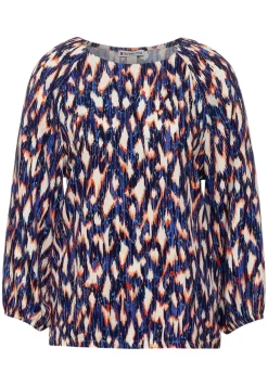 Street One Shirts*Shirt mit Ikat Print dark blue