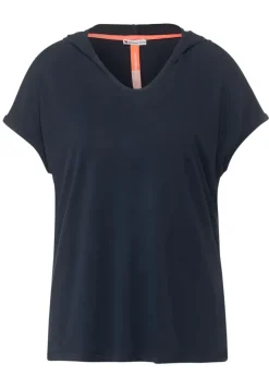 Street One Shirts*Shirt mit Kapuze dark vintage blue