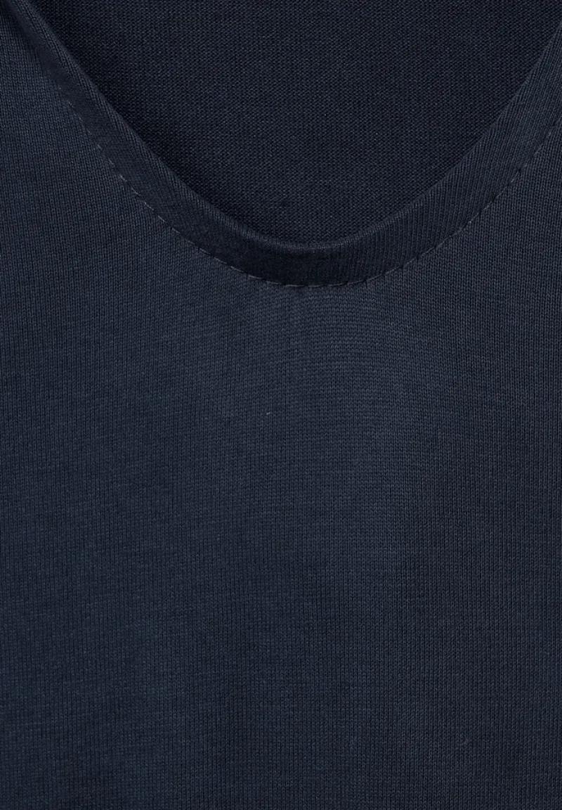 Street One Shirts*Shirt mit Kapuze dark vintage blue