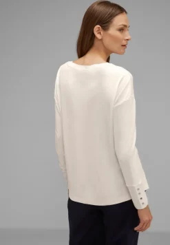 Street One Shirts*Shirt mit Knopfdetail lucid white