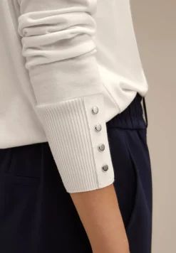 Street One Shirts*Shirt mit Knopfdetail lucid white