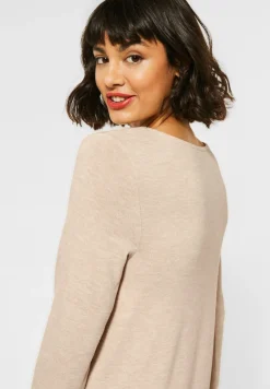 Street One Shirts*Shirt mit Knotendetail almond cream melange