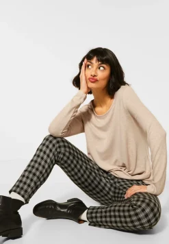 Street One Shirts*Shirt mit Knotendetail almond cream melange