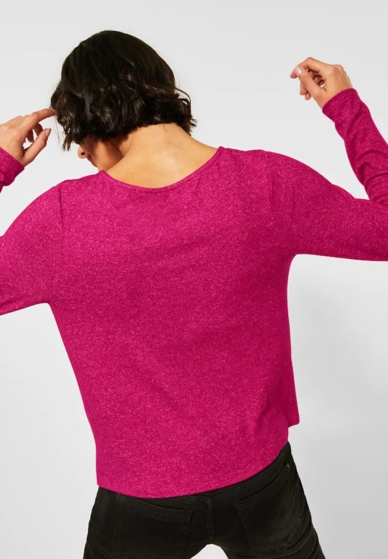 Street One Shirts*Shirt mit Knotendetail raspberry pink melange