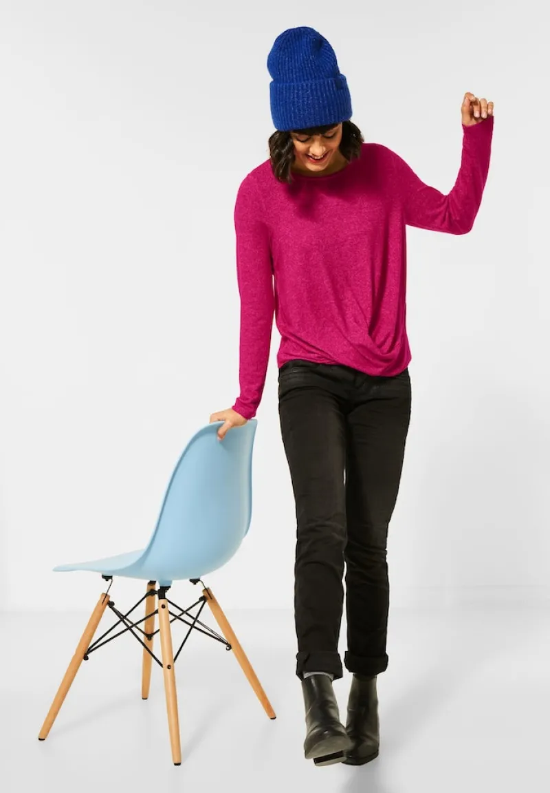 Street One Shirts*Shirt mit Knotendetail raspberry pink melange