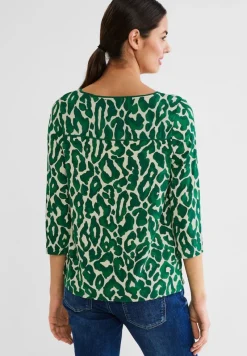 Street One Shirts*Shirt mit Leo Print dark brisk green