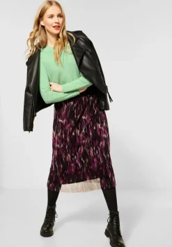 Street One Shirts*Shirt mit Material-Mix frosted pistachio