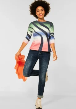 Street One Shirts*Shirt mit Multicolour Print novel green