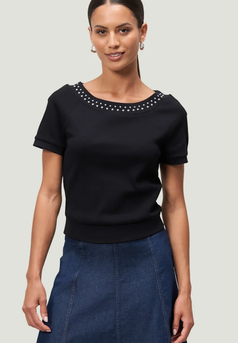 Zero Shirts*Shirt mit Nieten patch blacksilver