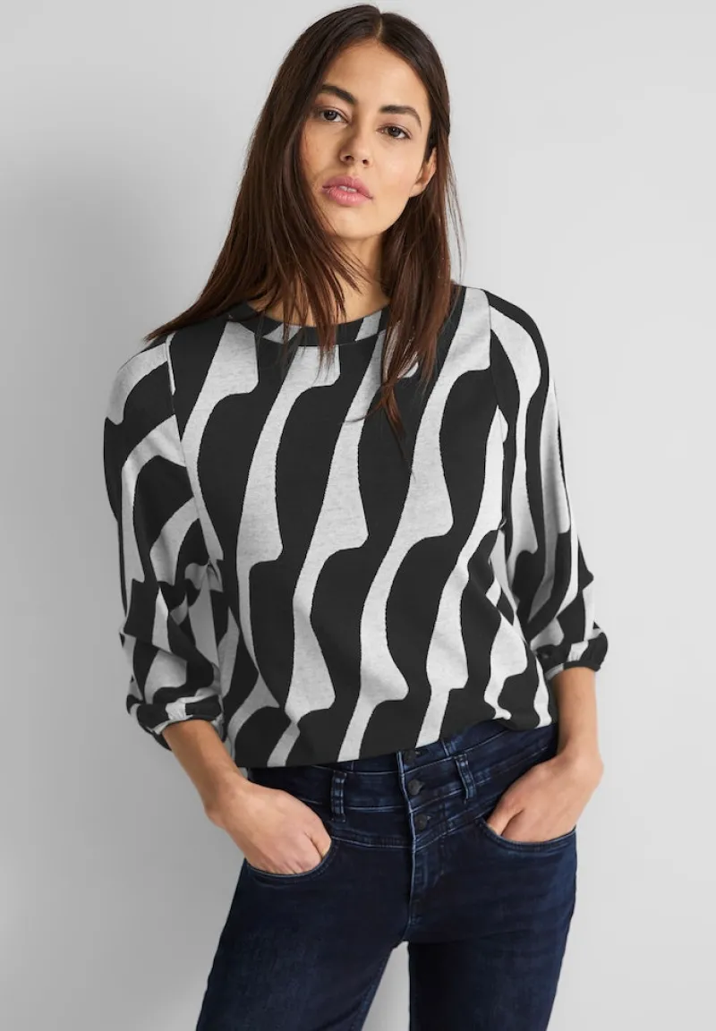 Street One Shirts*Shirt mit Print Black