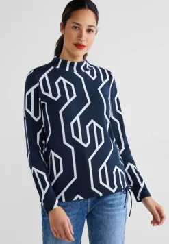 Street One Shirts*Shirt mit Print deep blue
