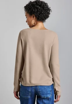 Street One Shirts*Shirt mit Raffungen honey sand mel.