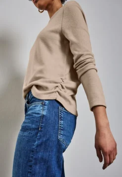 Street One Shirts*Shirt mit Raffungen honey sand mel.