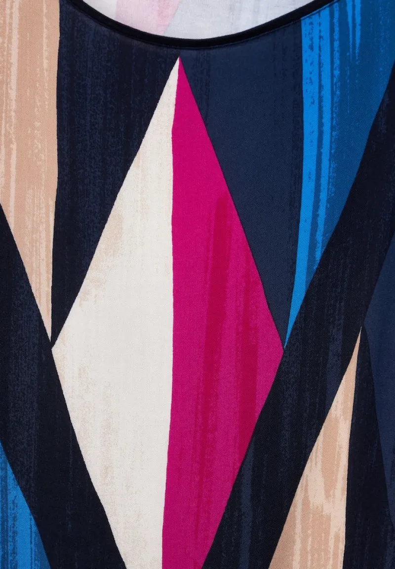 Street One Shirts*Shirt mit Rhombus Print deep blue