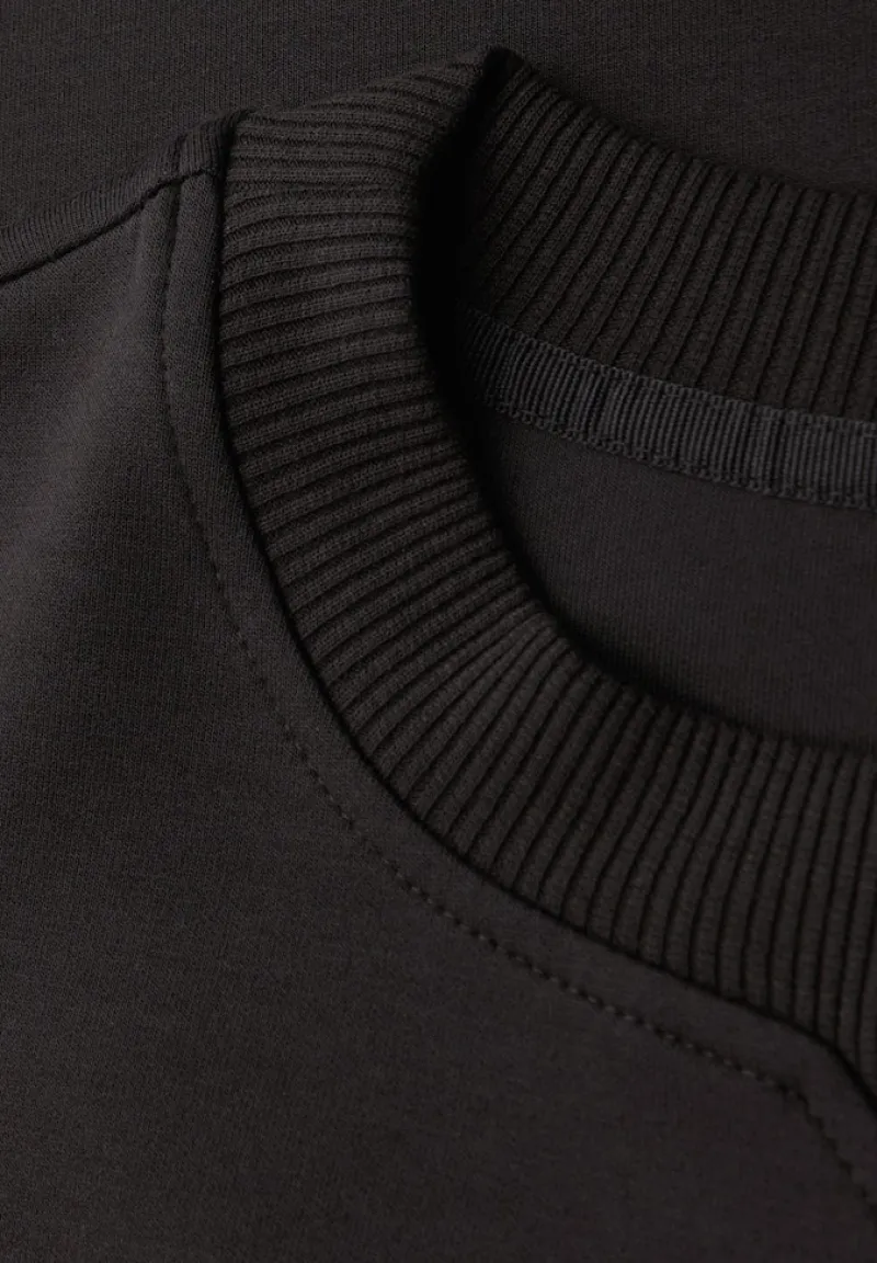Street One Pullover & Sweatshirts*Shirt mit Ripp-Detail darkest brown mel.