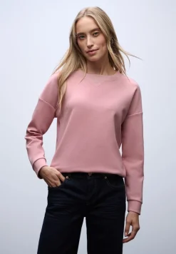Street One Pullover & Sweatshirts*Shirt mit Ripp-Detail powder pink mel.