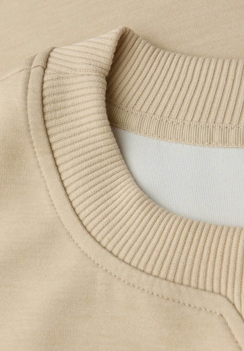 Street One Pullover & Sweatshirts*Shirt mit Ripp-Detail sanded beige mel.