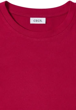 Cecil Shirts*Shirt mit Rippstruktur beaujolais red